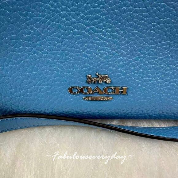 Coach Laurel Shoulder/Crossbody Bag With Mirror Charm And Pouch CBI94 Pool/Sand - Picture 6 of 9